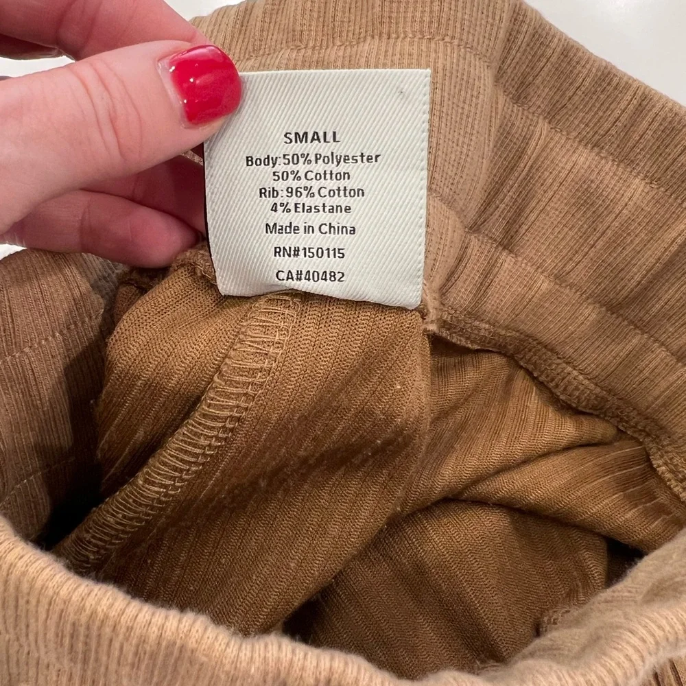 Varley Tan Ribbed Track Jacket - Picture 4 of 5